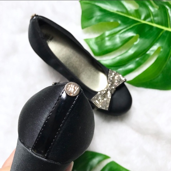 Stuart Weitzman Black Elida Bow Wedge Girls - 3 - Picture 4 of 4